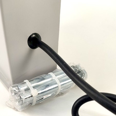 Caisson lumineux gros plan cable électrique